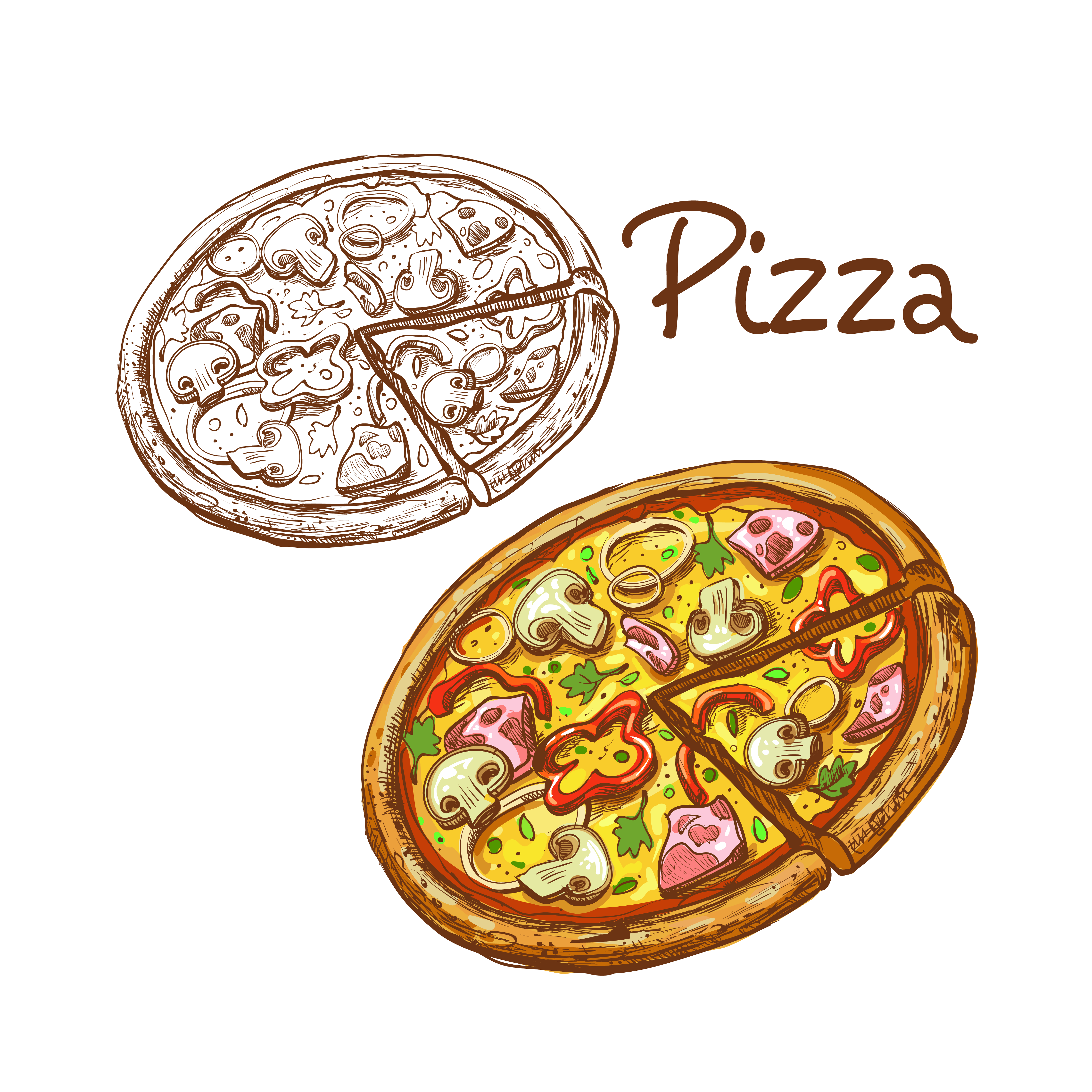 pizza dessinées